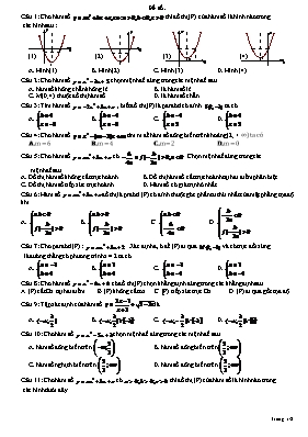 Đại số 10 - Bài tập chương 2